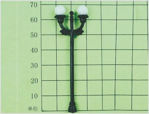 China T9 Aangepaste twee-headed Street Plastic Model Lamp Post voor Railroad lay-outs 7 cm leverancier