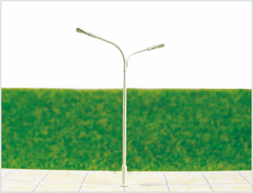 China T31 N Gauge twee - headed lichtgevende trein lay-out verlichting Street Model lantaarnpaal 8,5 cm leverancier