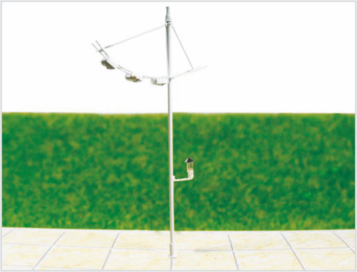 China OEM 6V lichtgevende Street Model lantaarnpaal 6,5 cm voor trein lay-out leverancier