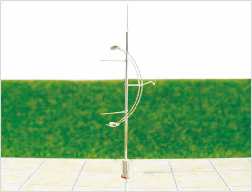 China T36 HO 6V lichtgevende Street 3D Model lantaarnpaal voor trein lay-out lichtgevende kwaliteit licht 14 cm leverancier