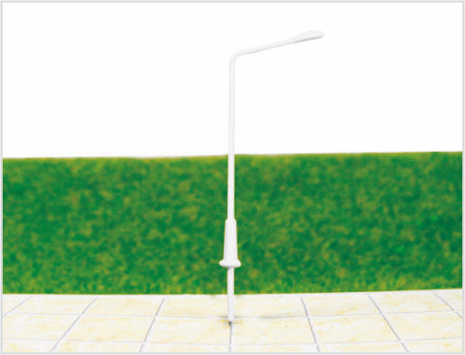 China ML500 Aangepaste 6V Single-hoofd straat verlichting Plastic Model Lamp Post voor Railroad lay-outs leverancier