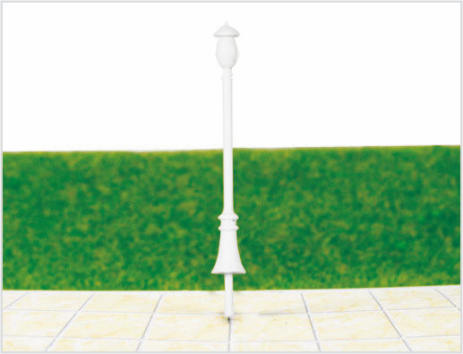 China ML300 Aangepaste 6V twee-headed paard Street lichten Plastic Model Lamp Post voor Railroad lay-out leverancier