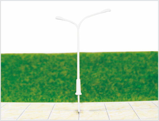 China ML300 Aangepaste 6V Single-hoofd straat verlichting Plastic Model Lamp Post voor Railroad lay-outs leverancier