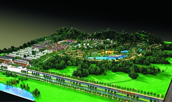 China 3D model van de de architectuurschaal van het hotelbeeldhouwwerk 3D Model, mini leverancier