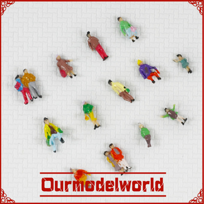Kleurrijke Architecturale Schaal Modelmensen Geschilderde Cijfers 1.3cm leverancier