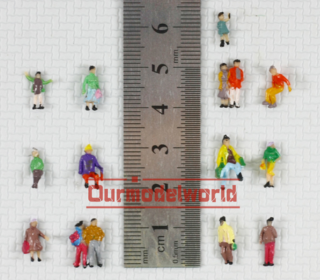 Kleurrijke Architecturale Schaal Modelmensen Geschilderde Cijfers 1.3cm leverancier