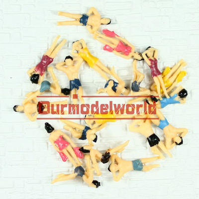 1.8cm Kleurrijke Architecturale Schaal Modelmensen, 1:100 die het Zwemmen Cijfers voor de Bouw van Lay-out schilderen leverancier