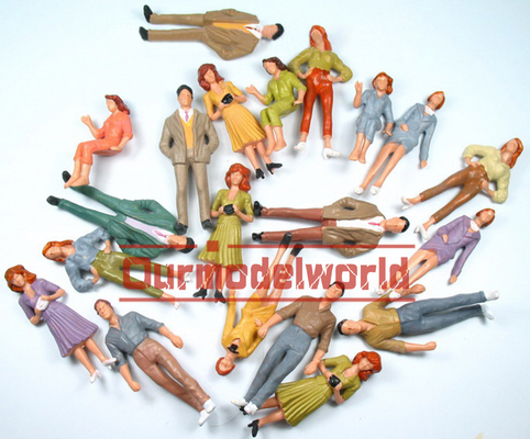 P25-6 buiten 1: 25 architectonische schaal Model mensen Painted cijfers 7 cm leverancier