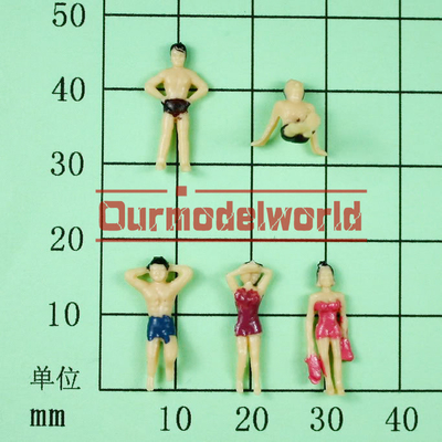 Rode Groene Miniatuur Modelmensen voor Decoratie/Bijkomende Ce/RoHS/ISO9001 leverancier