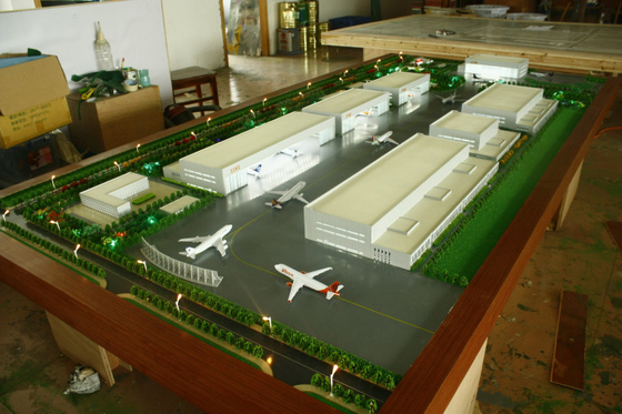Aangepaste 3D Architecturale Modelmakerminiatuur voor Luchthavenlay-out leverancier
