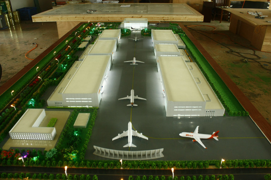Aangepaste 3D Architecturale Modelmakerminiatuur voor Luchthavenlay-out leverancier