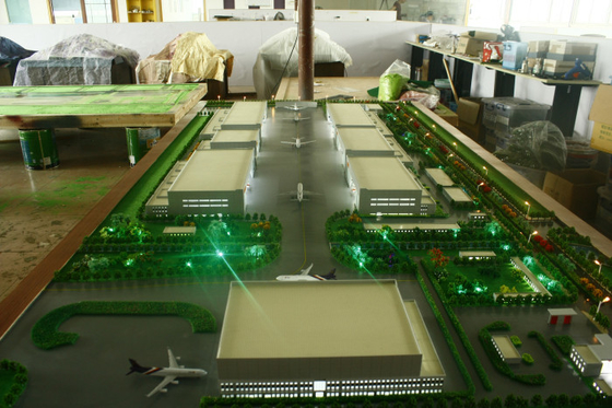 Aangepaste 3D Architecturale Modelmakerminiatuur voor Luchthavenlay-out leverancier