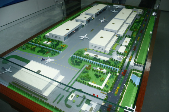 Aangepaste 3D Architecturale Modelmakerminiatuur voor Luchthavenlay-out leverancier