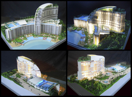 De Miniatuur Architecturale Modelmaker van strandvilla's, Toerisme die het Model Maken plannen leverancier