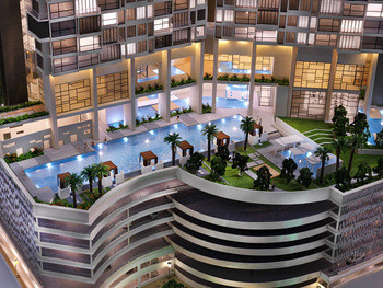 3D Miniatuur Architecturale Modelmaker voor Tentoonstelling/Fonteinpark leverancier