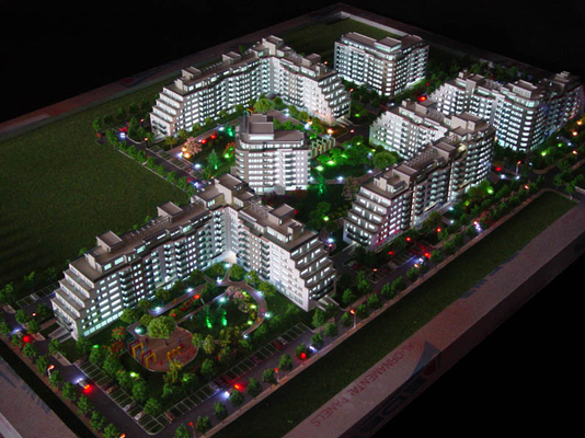 Hotel architecturaal model die tot levering maken 3D virtueel Ce ROHS leverancier