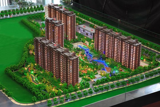 De mooie Miniatuur van de Verlichtings Architecturale Modelmaker voor Real Estate-Investeringsproject leverancier