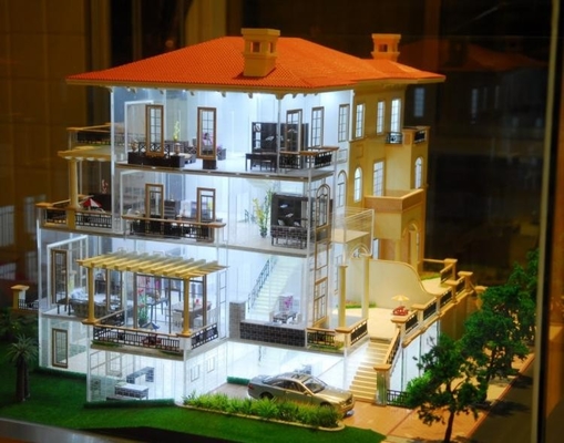 3D Miniatuur Architecturale Modelmaker/Villa die het model/Woonhuisschaal model maken bouwen leverancier