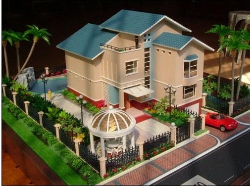 3D Miniatuur Architecturale Modelmaker/Villa die het model/Woonhuisschaal model maken bouwen leverancier