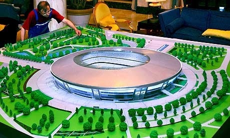 Ronde Groene Acryl Architecturale Modellevering voor de Lay-out van het Voetbalstadion leverancier