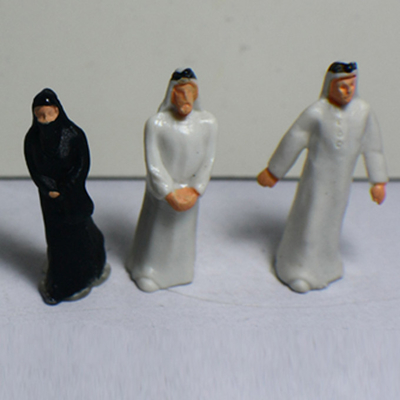 De geschilderde Architecturale Cijfers van Schaal Modelmensen, de Schaal OO Arabier 2.8cm van de Treinpassagier leverancier