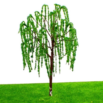 12cm Groene Miniatuur Modelbomenwilg voor van de Treinspoorweg/Tuin de Scène1:75 van het Parkmeer - Lay-out 100 leverancier