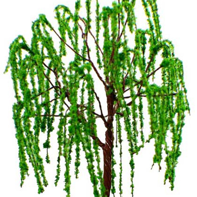 12cm Groene Miniatuur Modelbomenwilg voor van de Treinspoorweg/Tuin de Scène1:75 van het Parkmeer - Lay-out 100 leverancier