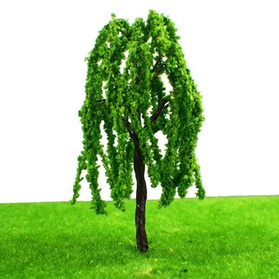Groene Wilgen Miniatuur Modelbomen 9cm 1:75 - 100 voor Tuin parkeren de Lay-out van de Meerscène leverancier