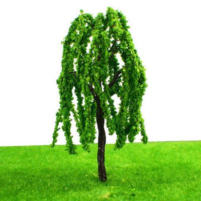 Groene Wilgen Miniatuur Modelbomen 9cm 1:75 - 100 voor Tuin parkeren de Lay-out van de Meerscène leverancier