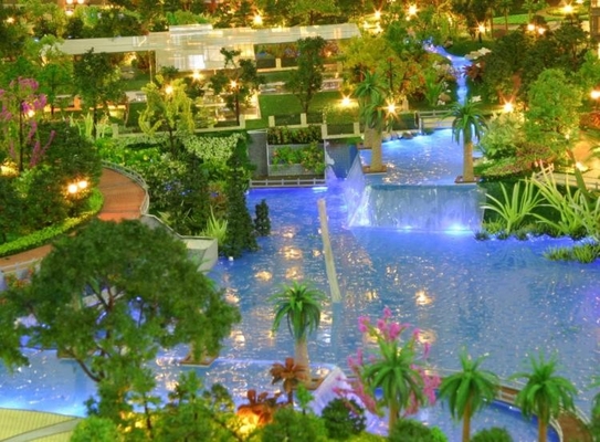 Miniatuur Modelschaal Modellandschap voor de Complexe Lay-out van het Tuinlandschap leverancier