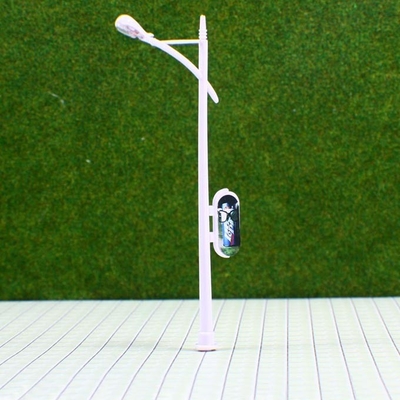 Miniatuur Plastic Straat Modellantaarnpaal voor Treinlay-out 10cm RC100 6V leverancier