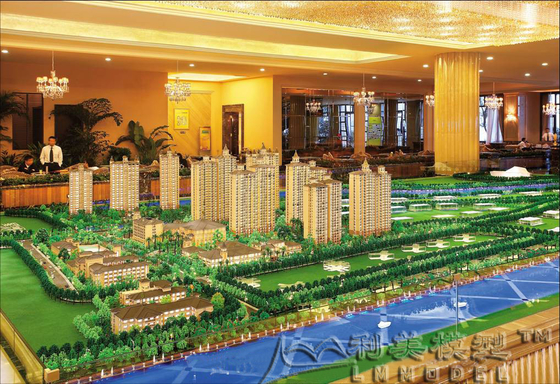 Hotel architecturaal model die tot levering maken 3D virtueel Ce ROHS leverancier