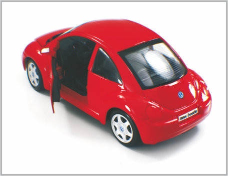 Mini Gegoten de Schaal Modelauto's Volkswagen New Beetle van de Legerings Rode Douane als Gift leverancier