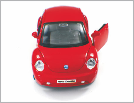 Mini Gegoten de Schaal Modelauto's Volkswagen New Beetle van de Legerings Rode Douane als Gift leverancier