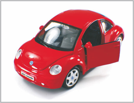 Mini Gegoten de Schaal Modelauto's Volkswagen New Beetle van de Legerings Rode Douane als Gift leverancier