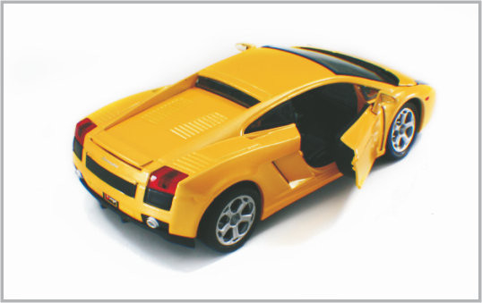 1/24 Gegoten de Schaal Modelauto's LamboighiniGallardo van de Legerings Gele Douane als inzameling leverancier