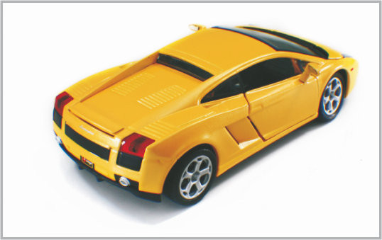1/24 Gegoten de Schaal Modelauto's LamboighiniGallardo van de Legerings Gele Douane als inzameling leverancier