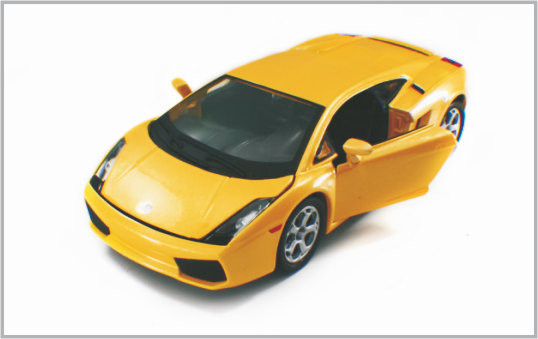 1/24 Gegoten de Schaal Modelauto's LamboighiniGallardo van de Legerings Gele Douane als inzameling leverancier