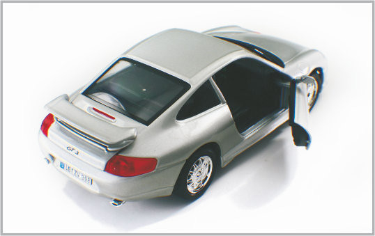 1/24 Gegoten de Schaal Modelauto's van de Legerings Zilverachtige witte Douane Porsche GT3 als Huis Decoratio leverancier