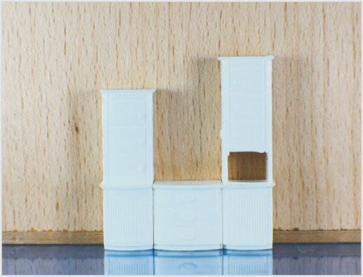1025-01 Witte architectonische schaal modelwoning meubels Design G schaal TV kabinet Model leverancier