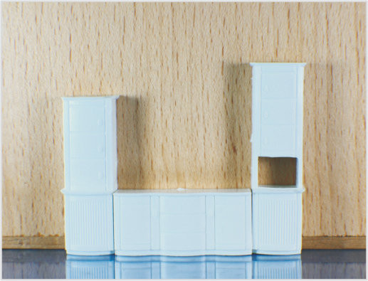 1025-03 Aangepaste architectonische Model Furniture woonkamer TV-kast Model HO schaal leverancier